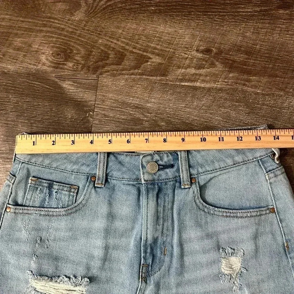 Pacsun Jean Distressed Mini Skirt size 26 - Picture 4 of 5